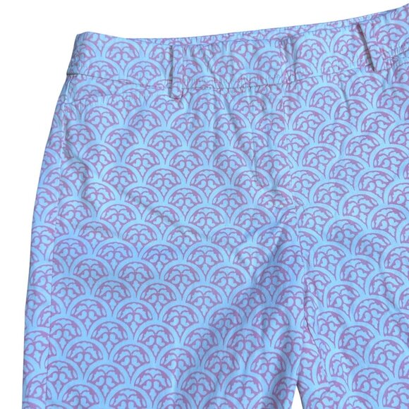 Talbots Perfect Short Pink Trellis Print Chino Shorts Size 2 - Picture 1 of 16